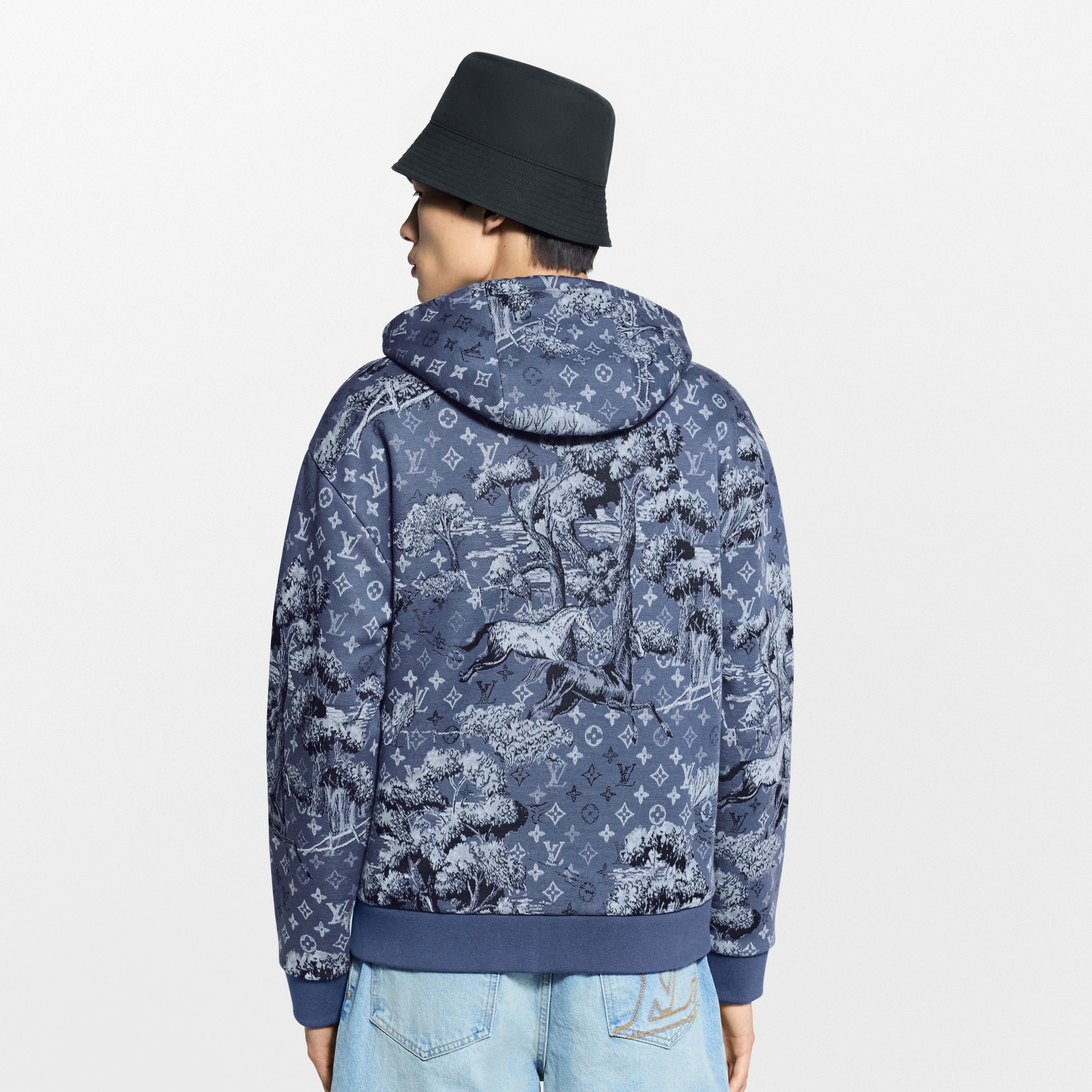 Monogram Jacquard Zipped Hoodie - For Men | LOUIS VUITTON